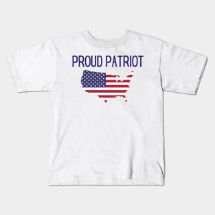 Patriot Design Patriotic USA America Map Gift Politics Kids T-Shirt